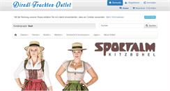 Desktop Screenshot of dirndl-trachten.com