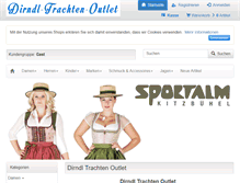 Tablet Screenshot of dirndl-trachten.com